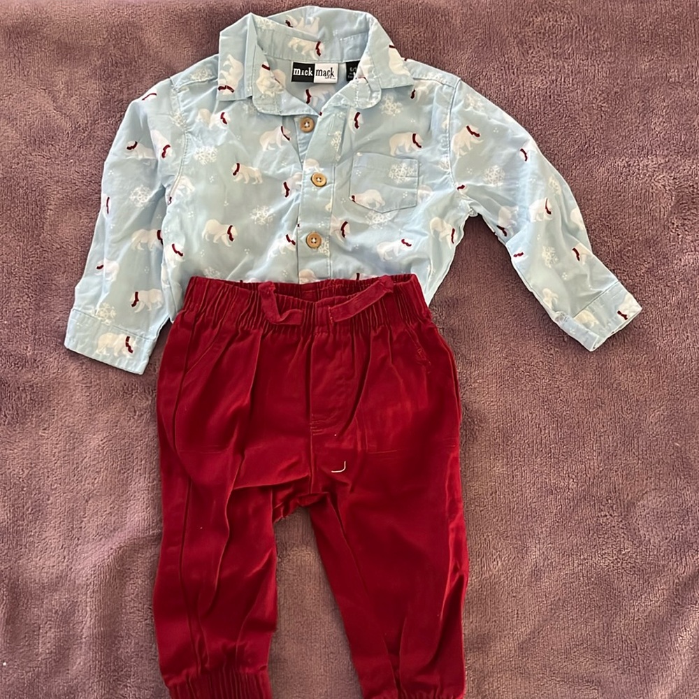 Mick Mack Baby Boy Holiday Outfit